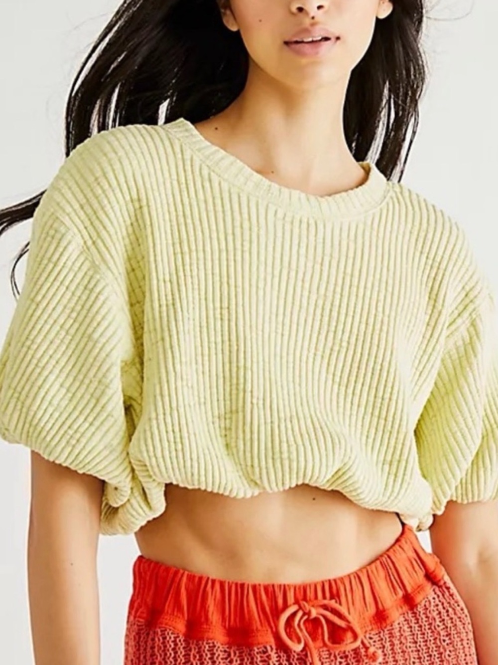 Free People FP Beach Kelsey Bubble Tee in Green